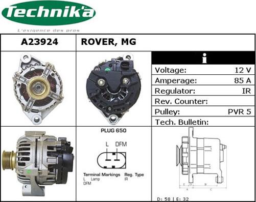 Technika A23924 - Alternator car-mod.net