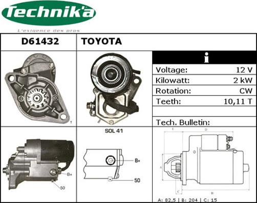 Technika D61432 - Starter car-mod.net