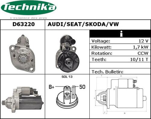 Technika D63220 - Starter car-mod.net