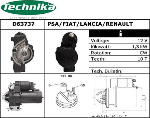 Technika D63737 - Starter car-mod.net