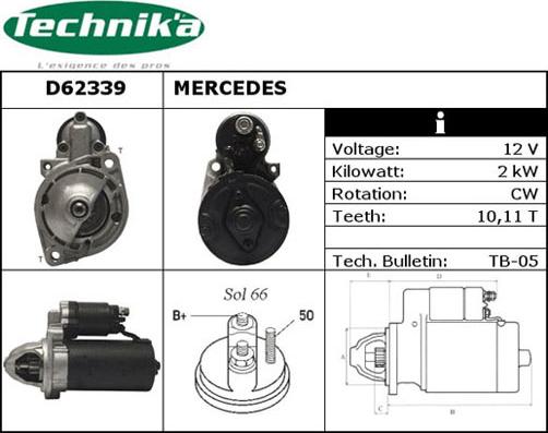 Technika D62339 - Starter car-mod.net