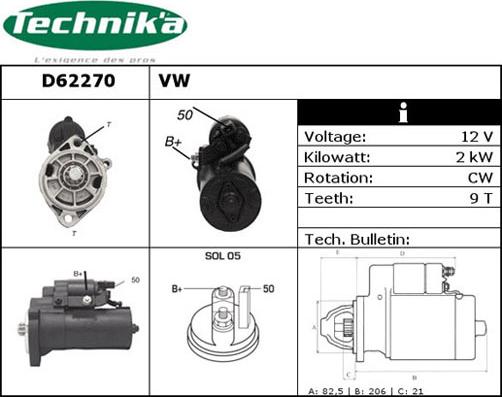 Technika D62270 - Starter car-mod.net