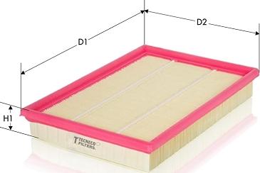 Tecneco Filters AR1642PM - Engine Air Filter car-mod.net
