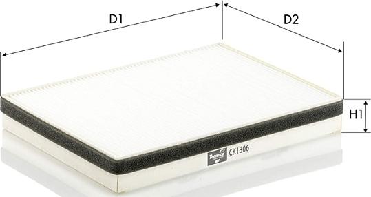 Tecneco Filters CK1306 - Filter, interior air car-mod.net