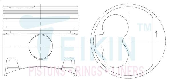 Teikin 48601A.050 - Piston car-mod.net