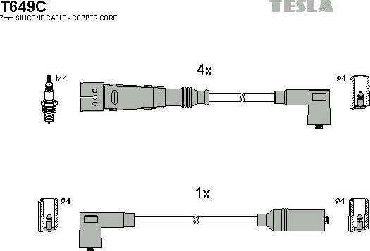 TESLA T649C - Ignition Cable Kit car-mod.net