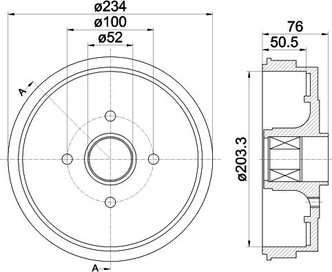 Textar 94027500 - Brake Drum car-mod.net