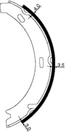 Textar 91057100 - Brake Shoe Set, parking brake car-mod.net