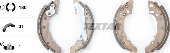 Textar 91018200 - Drum Brake Shoe Set car-mod.net