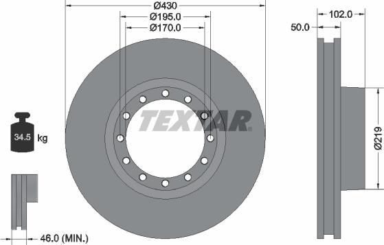 Textar 93085200 - Brake Disc car-mod.net