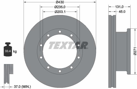 Textar 93086800 - Brake Disc car-mod.net