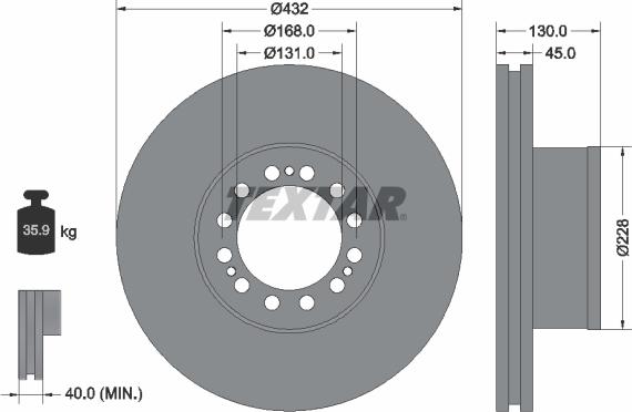 Textar 93087200 - Brake Disc car-mod.net