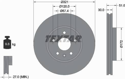 Textar 92187000 - Brake Disc car-mod.net