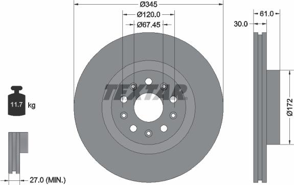 Textar 92318405 - Brake Disc car-mod.net
