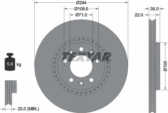 Textar 92287103 - Brake Disc car-mod.net
