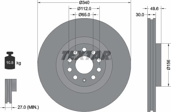 Textar 92229805 - Brake Disc car-mod.net