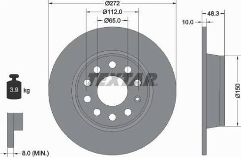 Textar 92224900 - Brake Disc car-mod.net