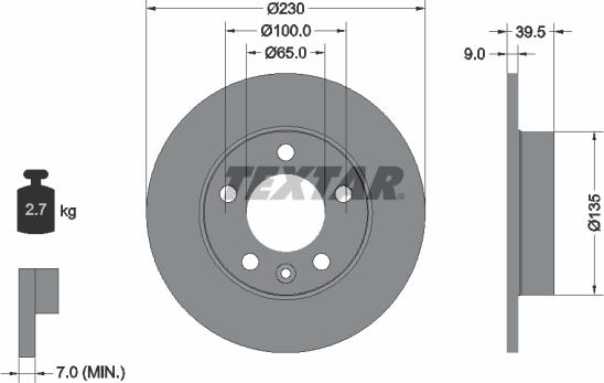 Textar 92082503 - Brake Disc car-mod.net