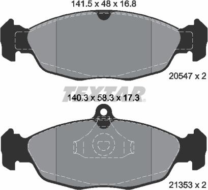 Textar 89000700 - Brake Set, disc brakes car-mod.net