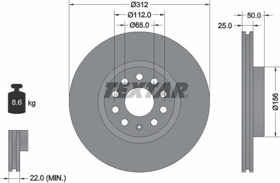 Textar 92120505 - Brake Disc car-mod.net