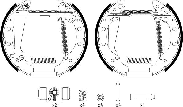 Textar 84044703 - Drum Brake Shoe Set car-mod.net