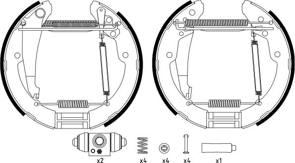 Textar 84052402 - Drum Brake Shoe Set car-mod.net