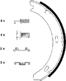 Textar 91032800 - Brake Shoe Set, parking brake car-mod.net