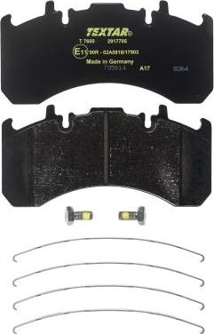 Textar 2917705 - Brake Pad Set, disc brake car-mod.net