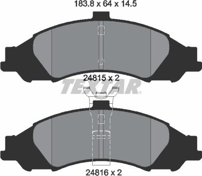 Textar 2481501 - Brake Pad Set, disc brake car-mod.net