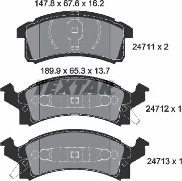 Textar 2471101 - Brake Pad Set, disc brake car-mod.net