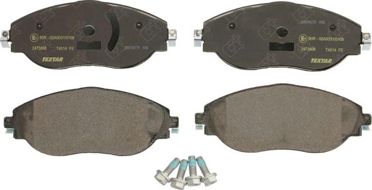 Textar 2473806 - Brake Pad Set, disc brake car-mod.net