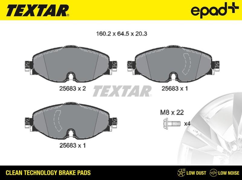 Textar 2568303CP - Brake Pad Set, disc brake car-mod.net
