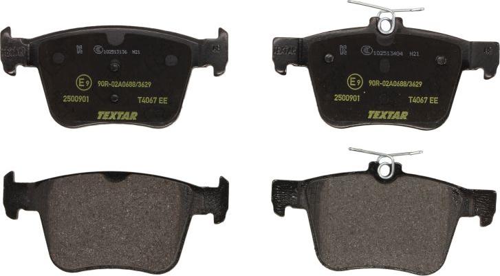 Textar 2500901 - Brake Pad Set, disc brake car-mod.net