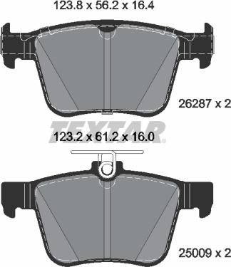 Textar 2628701 - Brake Pad Set, disc brake car-mod.net
