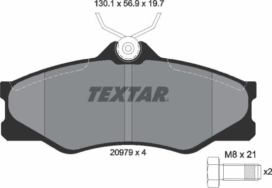 Textar 2097904 - Brake Pad Set, disc brake car-mod.net