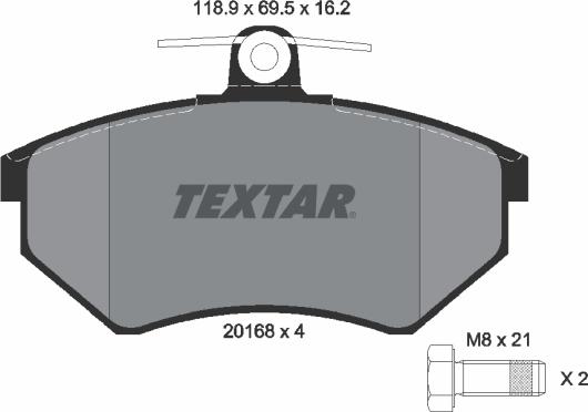 Textar 89000600 - Brake Set, disc brakes car-mod.net