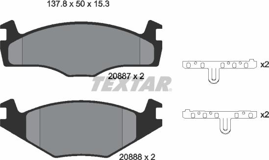 Textar 89009200 - Brake Set, disc brakes car-mod.net
