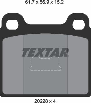 Textar 2022803 - Brake Pad Set, disc brake car-mod.net