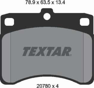 Textar 2078001 - Brake Pad Set, disc brake car-mod.net