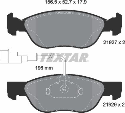 Textar 89012700 - Brake Set, disc brakes car-mod.net