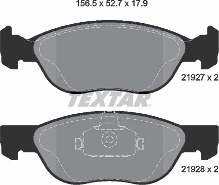 Textar 89012600 - Brake Set, disc brakes car-mod.net