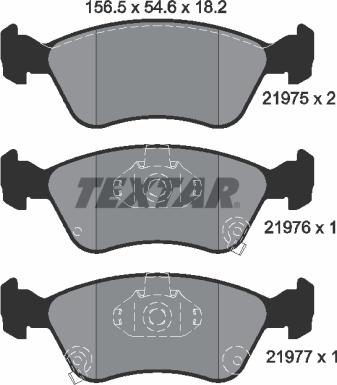 Textar 2197502 - Brake Pad Set, disc brake car-mod.net