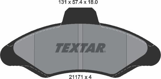 Textar 2117105 - Brake Pad Set, disc brake car-mod.net