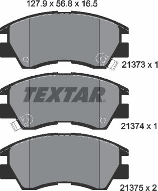 Textar 2137301 - Brake Pad Set, disc brake car-mod.net
