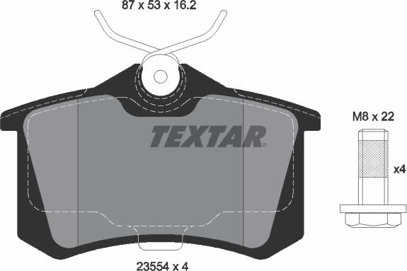 Textar 2355406 - Brake Pad Set, disc brake car-mod.net