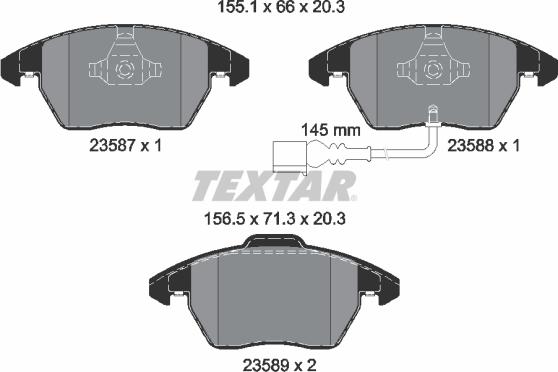 Textar 89016000 - Brake Set, disc brakes car-mod.net