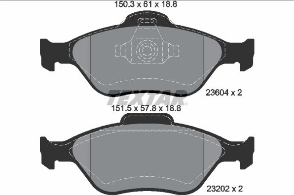 Textar 89007700 - Brake Set, disc brakes car-mod.net