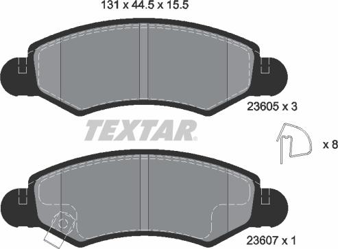 Textar 2360501 - Brake Pad Set, disc brake car-mod.net