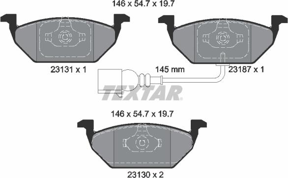 Textar 89005300 - Brake Set, disc brakes car-mod.net
