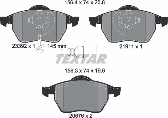 Textar 89006400 - Brake Set, disc brakes car-mod.net